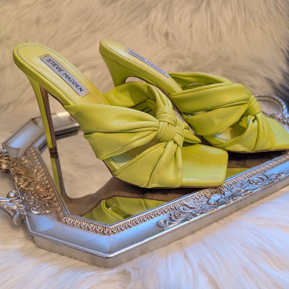 Steve Madden Lime Heeled Mules